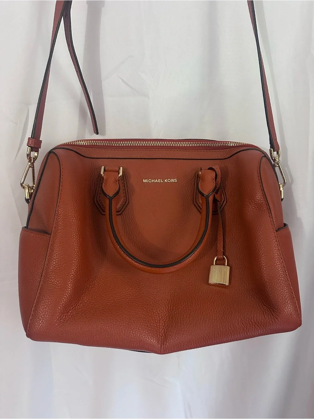 Michael Kors Mercer medium leather duffle with dust bag